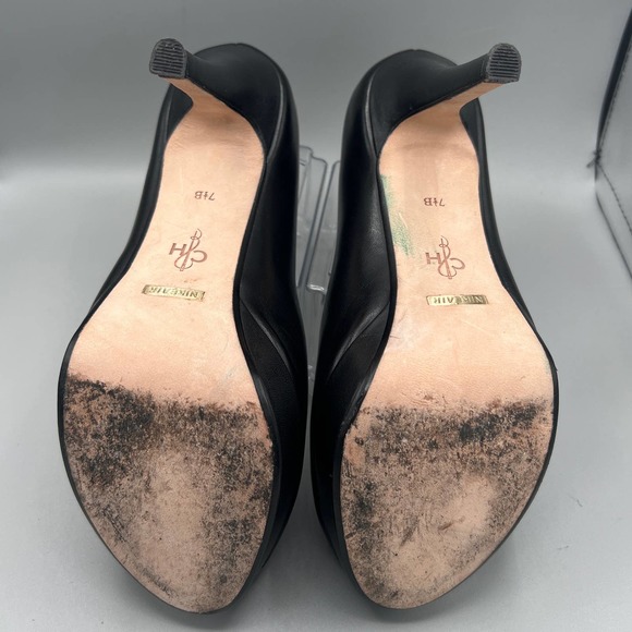 Cole Haan Nike Air Black Platform Peep Toe Pumps  sz  7 1/2 - Picture 5 of 9